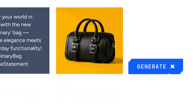 image of a bag over a yellow background