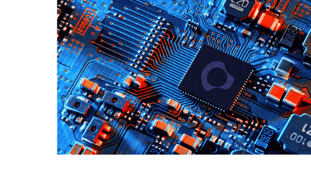 A close up of a motherboard