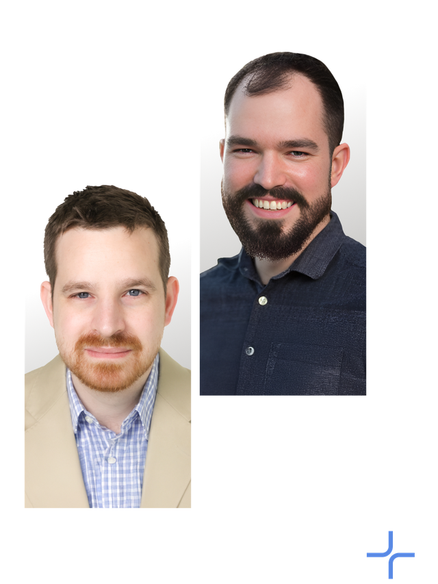 Headshots of Steven and Spencer smiling at the camera