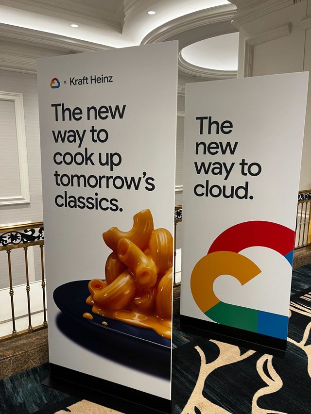 Google Cloud and Kraft Heinz graphics at Google Cloud Next
