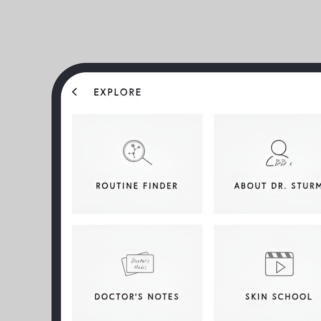 screenshot of the dr barbara sturm website on mobile