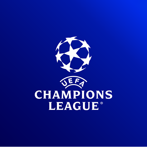 UEFA Champions league logo in a blue background