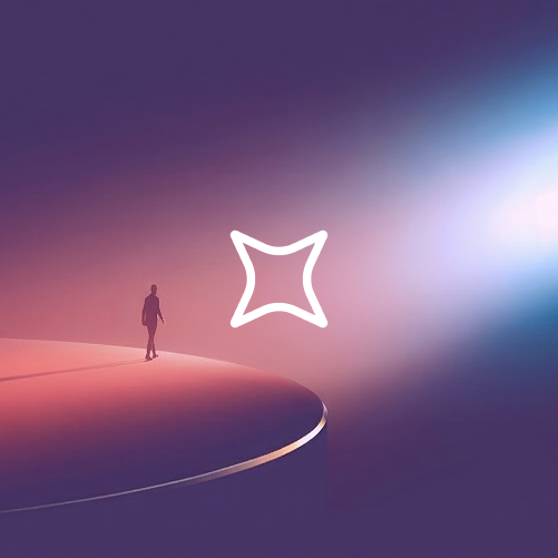 An image of a human figure walking into the edge of a platform