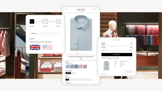 Thomas Pink's mobile checkout experience.