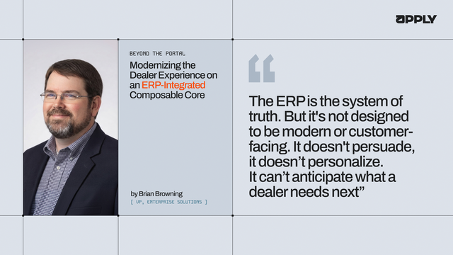Modernizing the dealer experience on an ERP-Integrated composable core