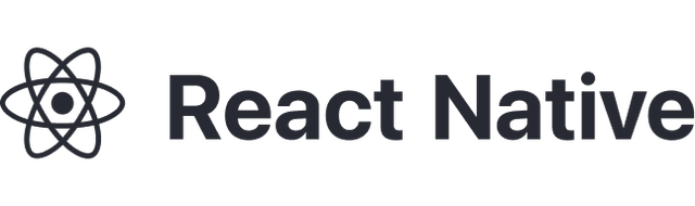 React Native logo in dark grey.