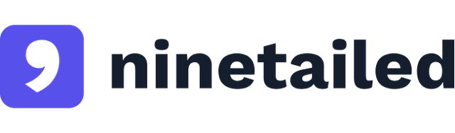 Ninetailed logo in purple and black.