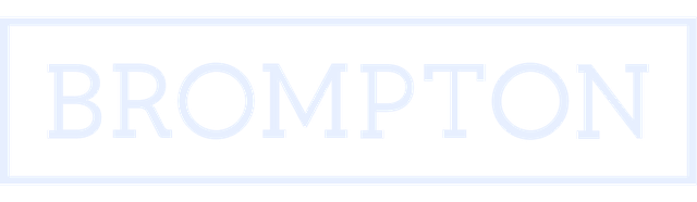 Brompton logo in light blue.