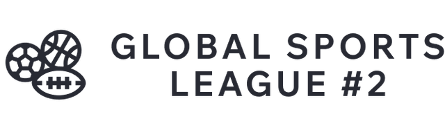Global Sports League #2 logo. Soccer ball, basketball, and football illustration.