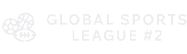 Global Sports League #2 logo. Soccer ball, basketball, and football illustration.