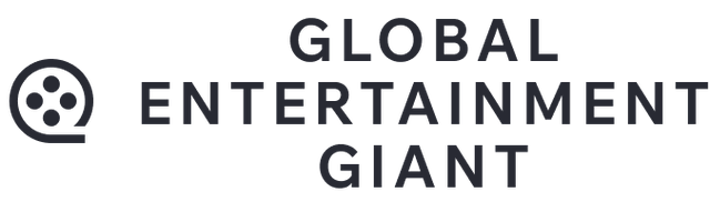 Logo for Global Entertainment Giant with a film reel illustration.