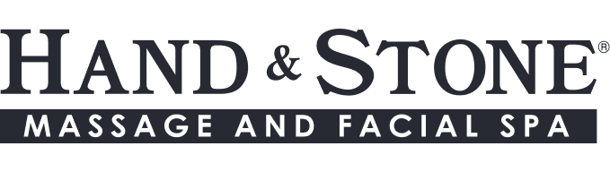 Hand & Stone logo in light black text.