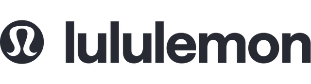 Lululemon logo in dark grey.