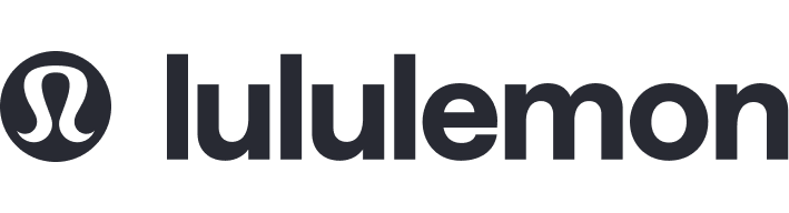 Lululemon logo in dark grey.