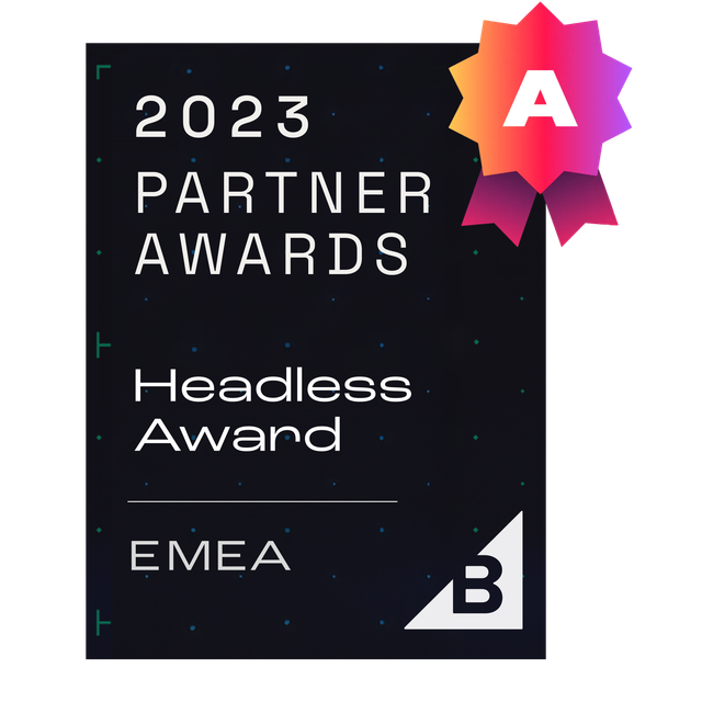 2023 Partner Awards - Headless Award for EMEA.