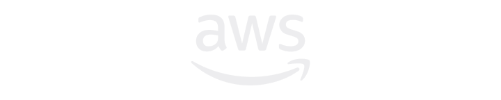 AWS logo with lowercase "aws" text above a curved arrow, resembling a smile, on a black background.