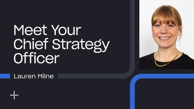 Photo of Lauren Milne next to illustration and her title