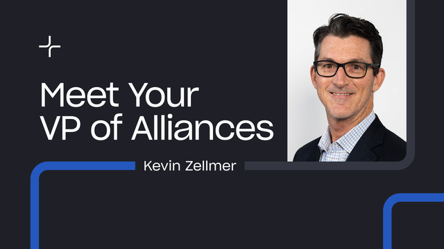 A photo of our VP of Alliances Kevin Zellmer on the right of the feature image with his title overlaid on the left
