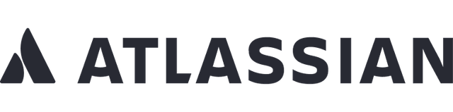 Atlassian logo in dark grey.