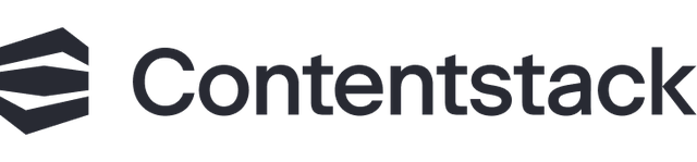 Contentstack logo in dark grey.