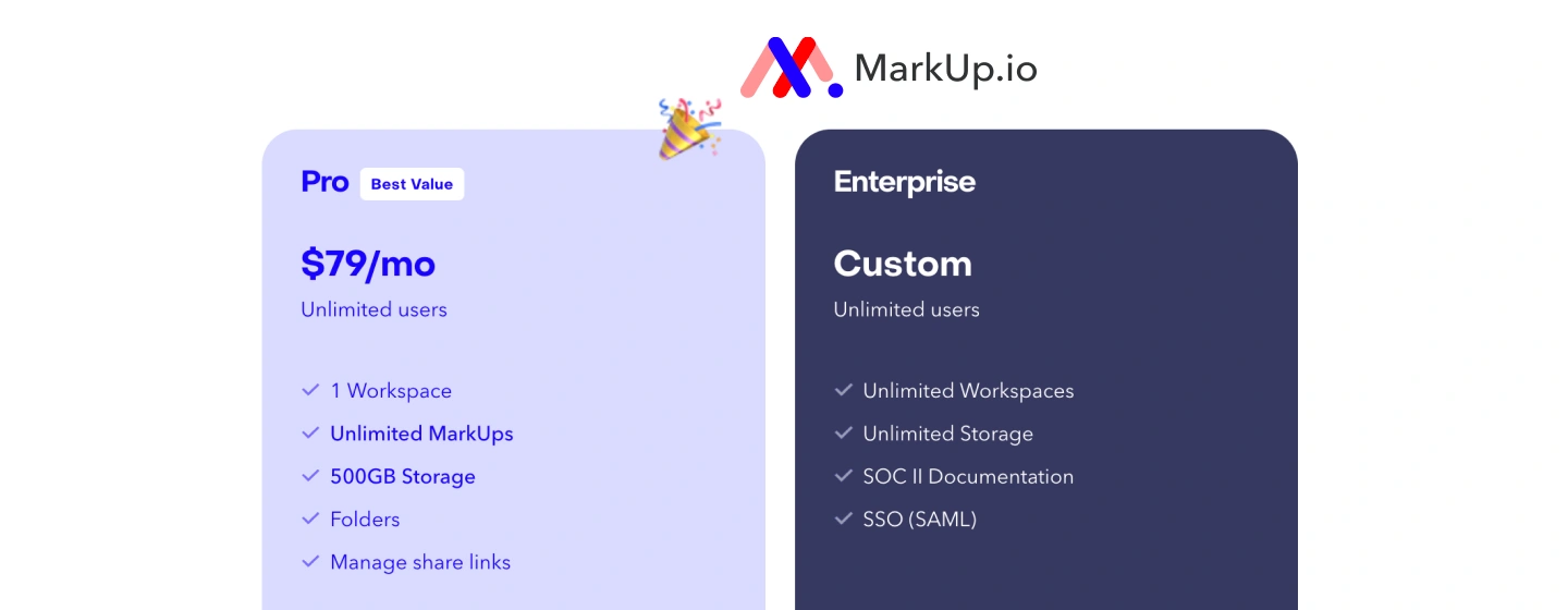 Pricing details and plans of MarkUp.io (markup.io)