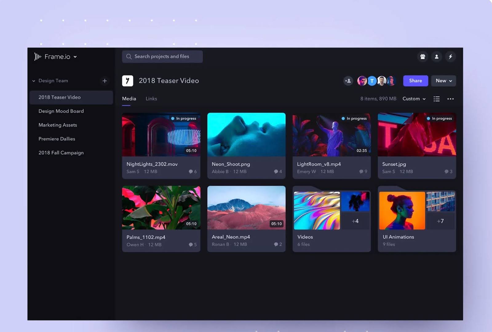 video feedback tools frame.io