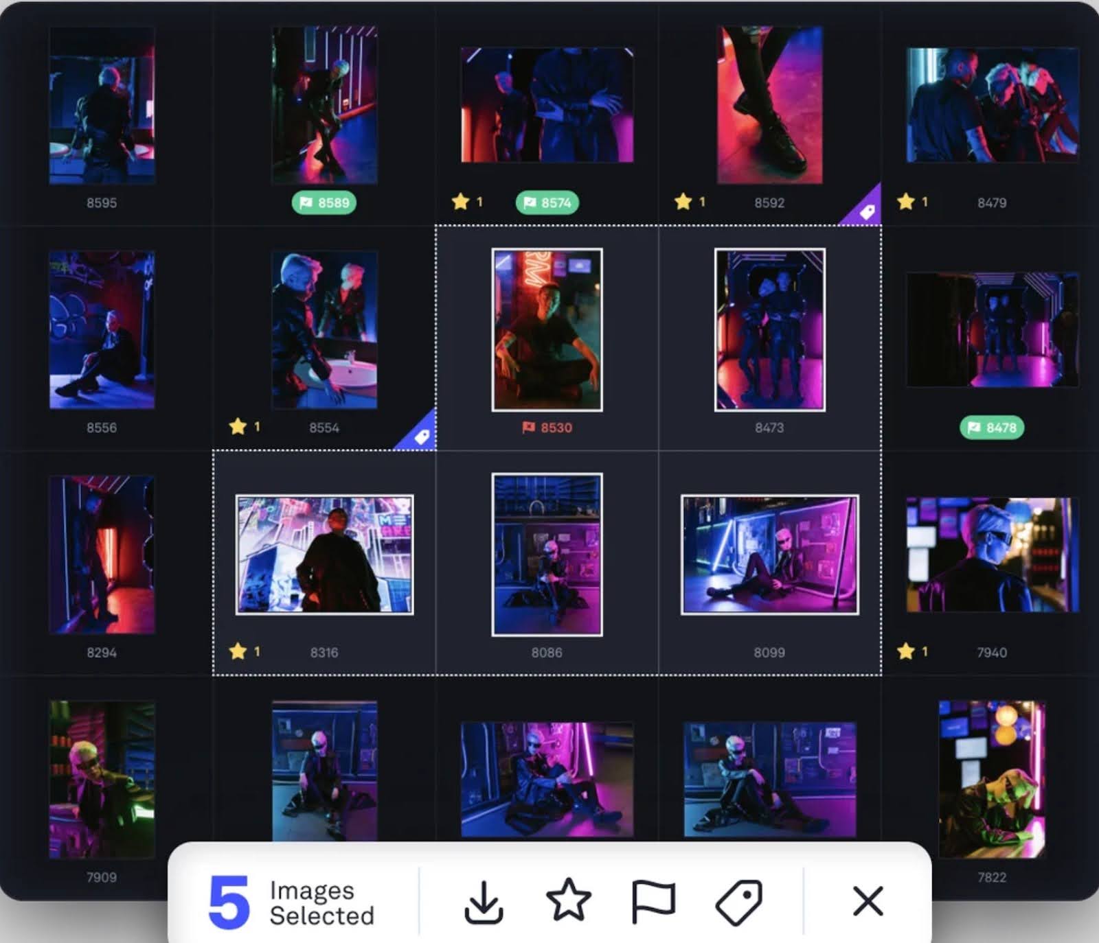 picflow multiple selection
