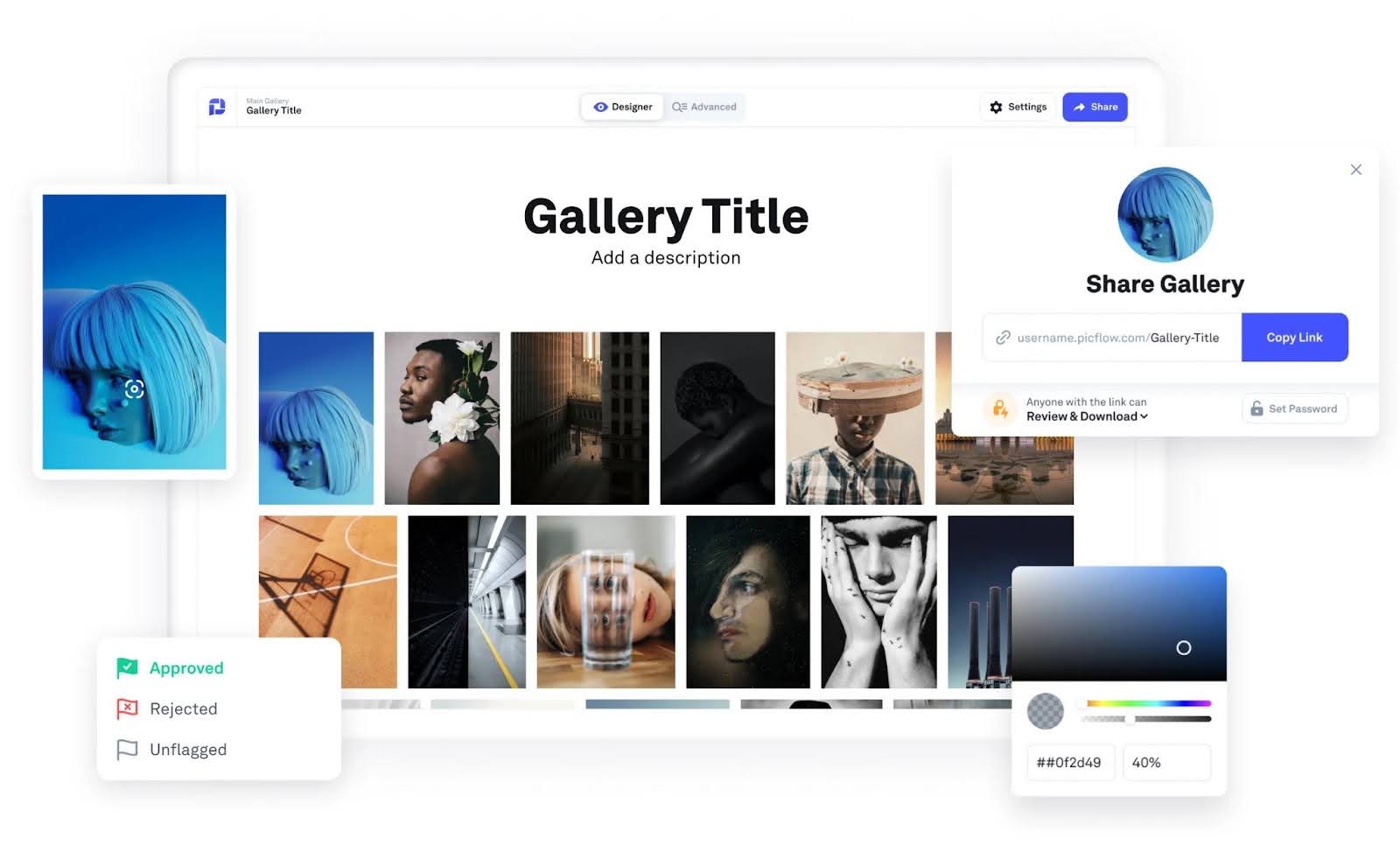 digital asset management metadata picflow gallery designer