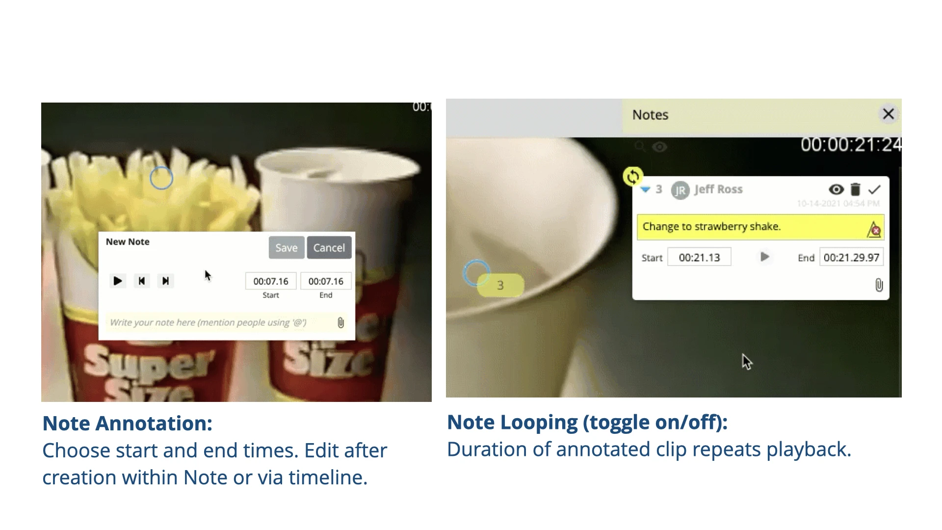 Aproove software interface