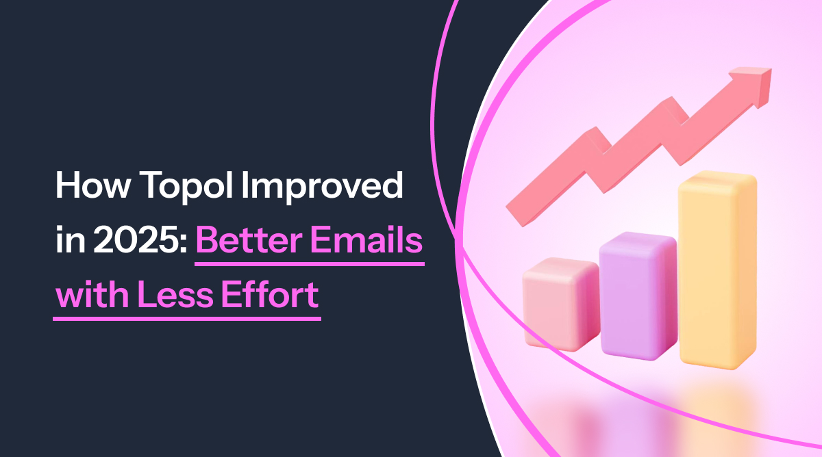 Preview of blog: How Topol Improved in 2025: Better Emails with Less Effort