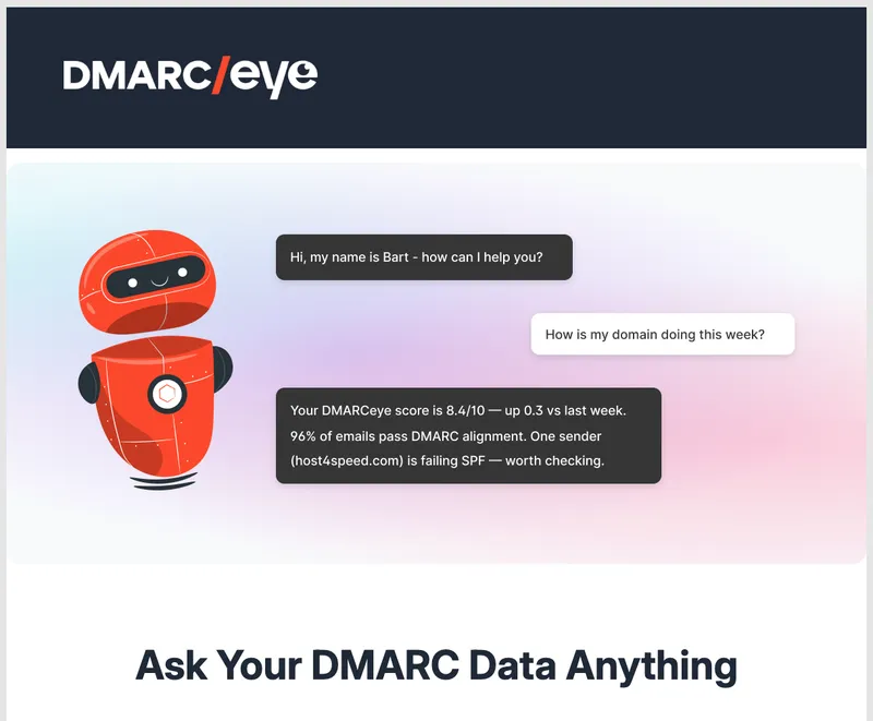 An example of an email with a logo bar and hero banner