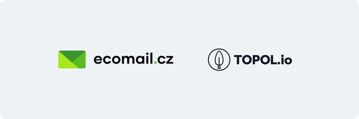 Ecomail and Topol logos shown together for their integration