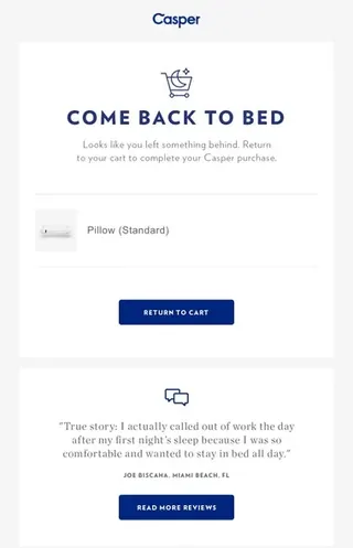 Abandoned Cart Email Example