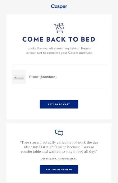 Abandoned Cart Email Example