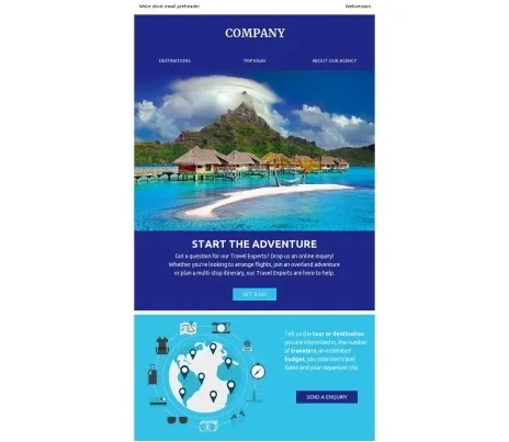 Blue color email template