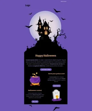 Purple color email template