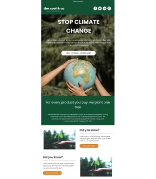 Green color email template