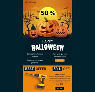 Orange color email template