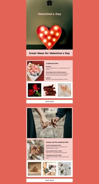 Red color email template