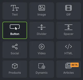 Button block in Topol's email editor