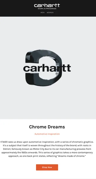 Example of Minimalist Email Design by brand Carhartt