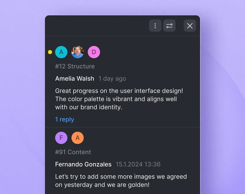 Leaving inline comments on an email template in Topol