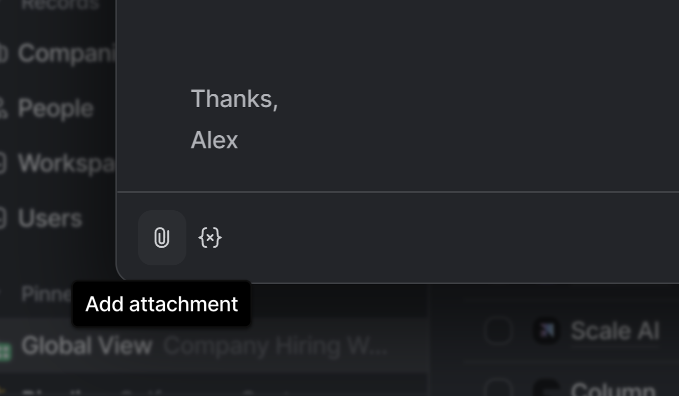 Email attachments | Attio Changelog