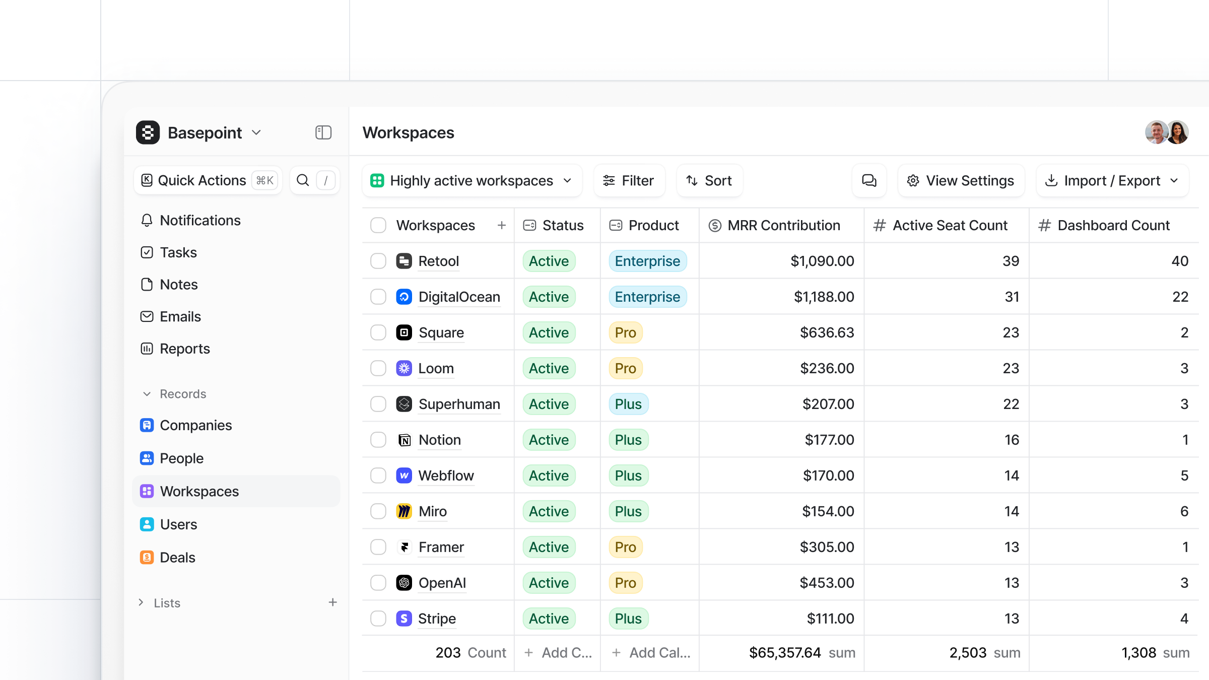 Workspace and User objects | Attio Changelog