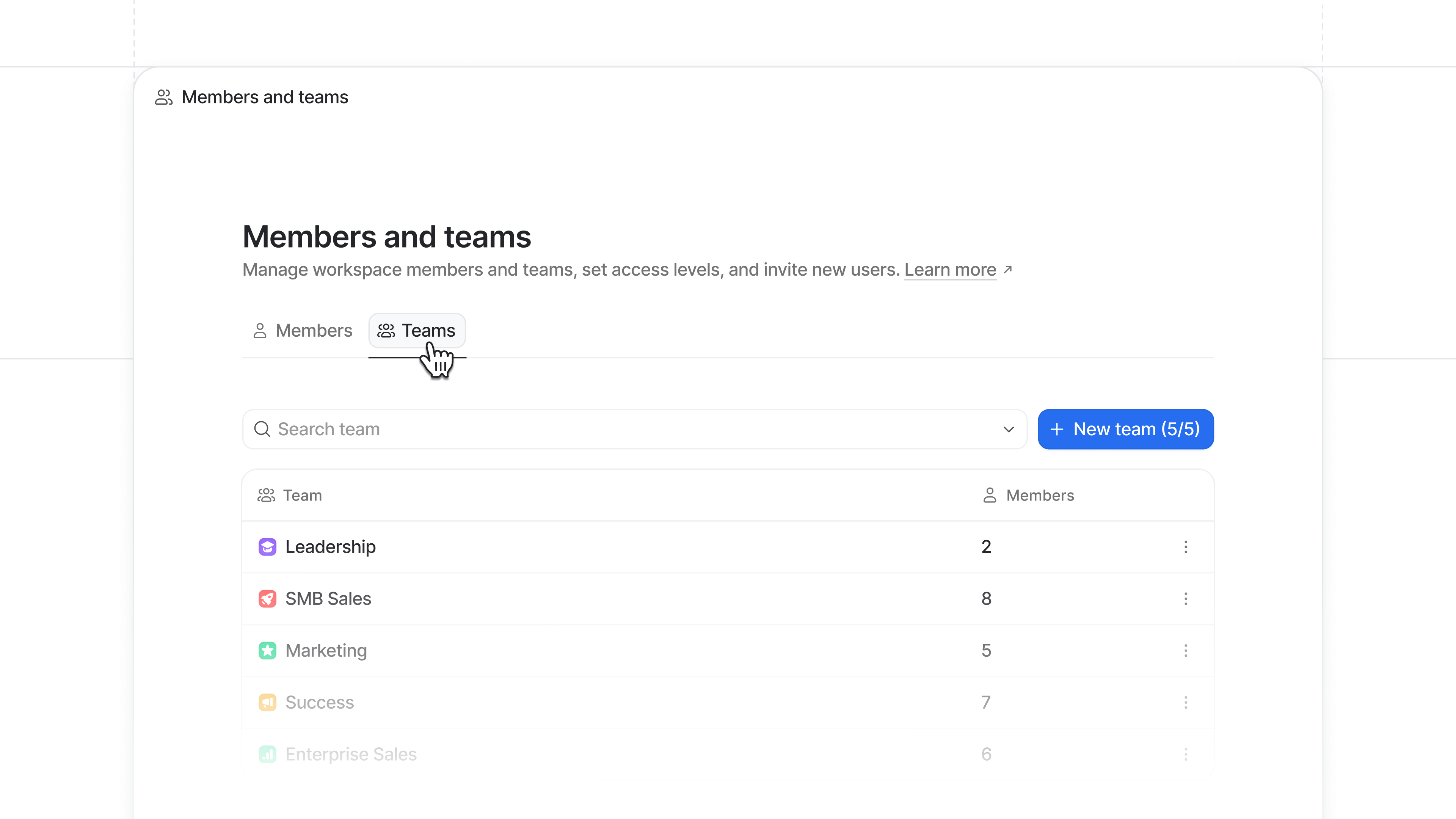 Teams | Attio Changelog
