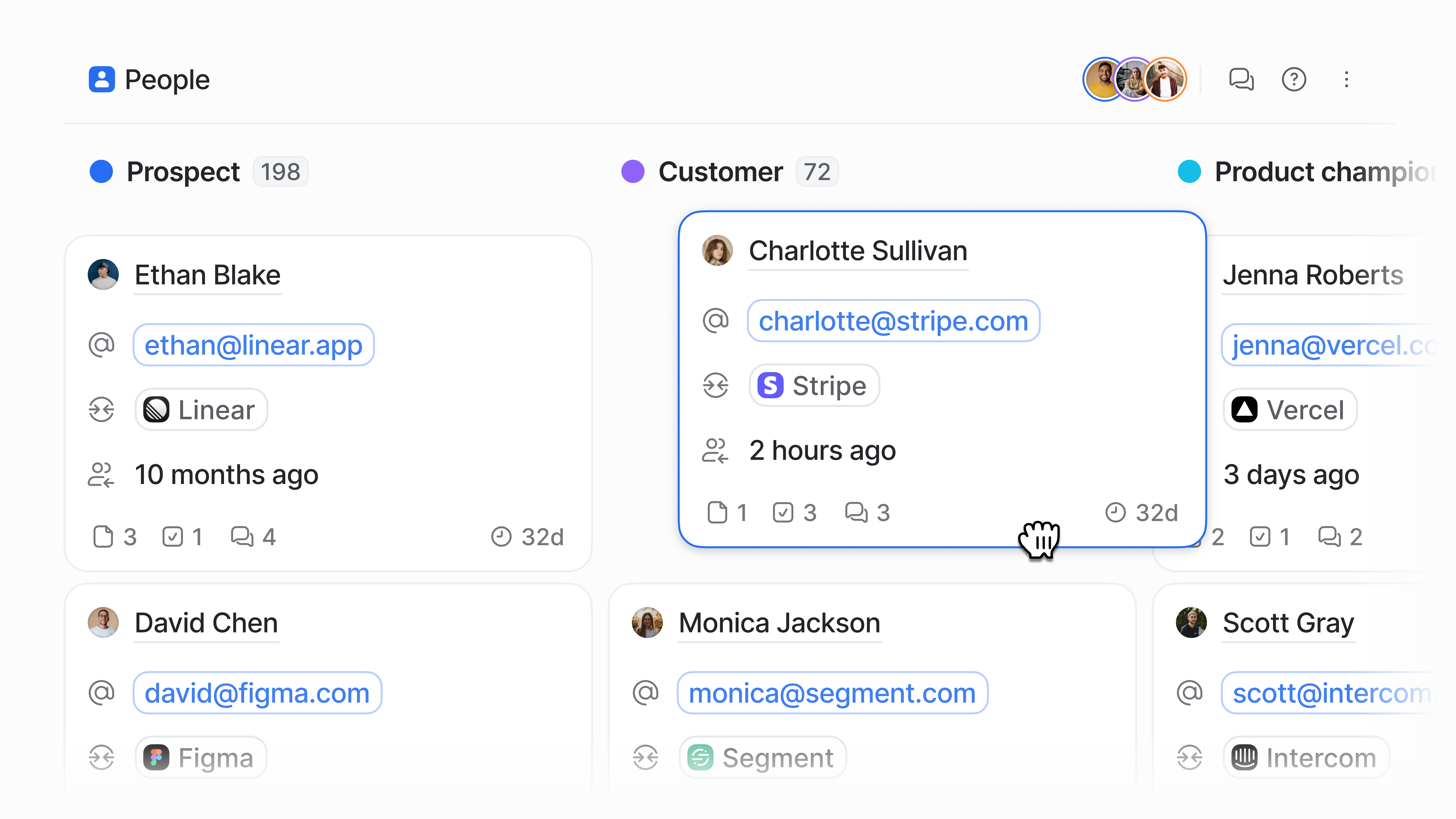 Status tracking for People and Companies objects | Attio Changelog