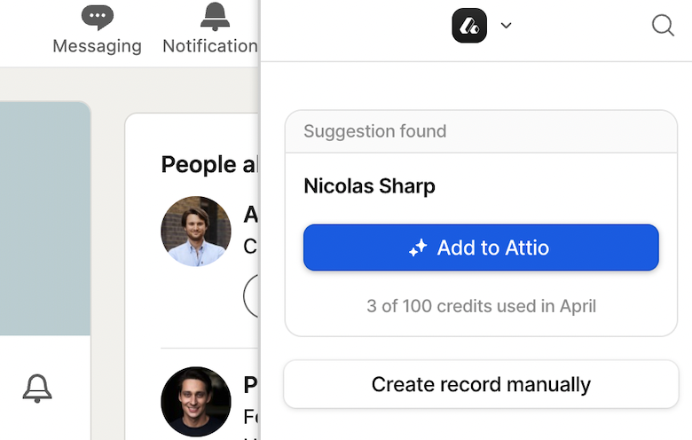 Updated Chrome extension | Attio Changelog