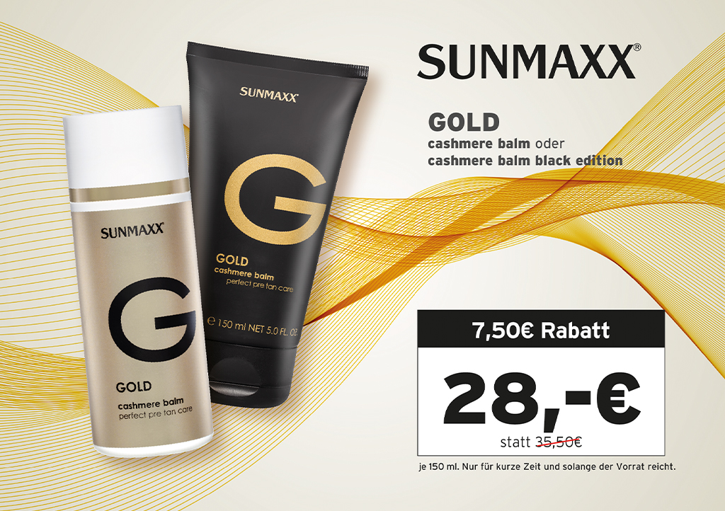 SUNMAXX Solarkosmetik-Aktion: gold cashmere balm