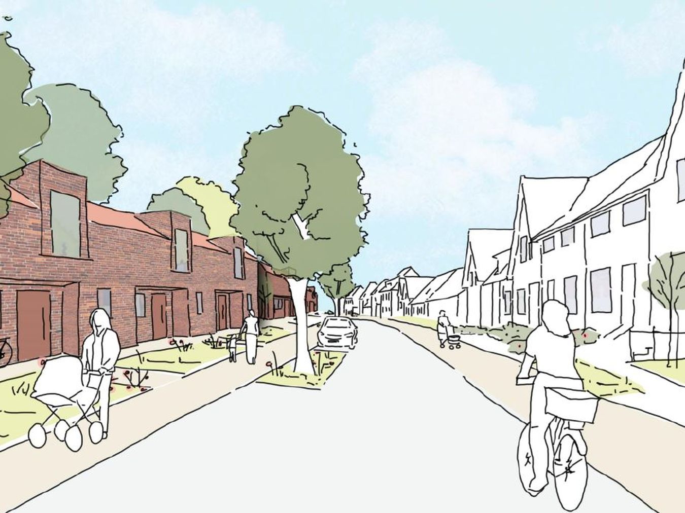 Mögliche Visualisierung der zukünftigen Norbertstraße