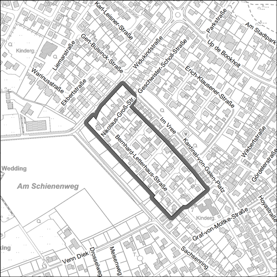 Entwurf des Bebauungsplans 122 zur Bernhard-Letterhauser-Straße